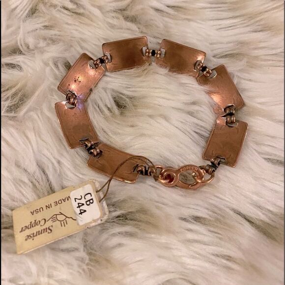 Sunrise Copper Southwest Link Bracelet 100% Solid Copper – NWT – Made in USA 6” - Picture 3 of 4